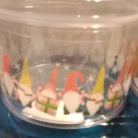 4Christmas stacking candy/ cookie containers (plastic) set of 4 - Picture 5 of 6